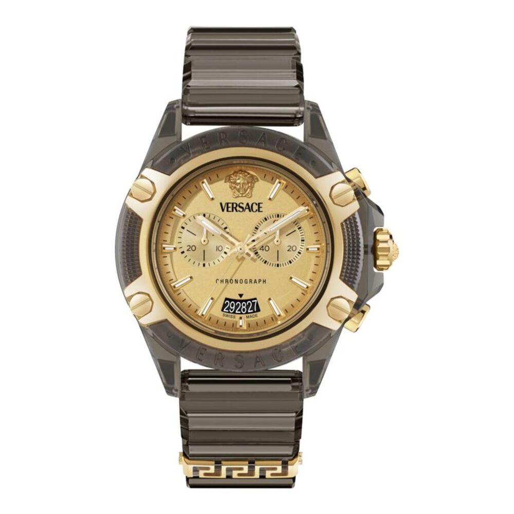 Versace Icon Active Chronograph Watch Black Mens